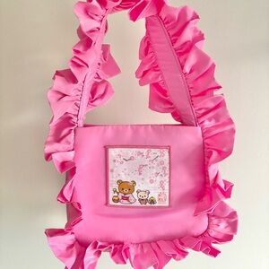 SOLD Pink Rilakkuma Ruffle Shoulder Bag